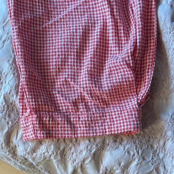 cut loose Pink Gingham Elastic Cuff Casual Pants - Picture 3 of 4